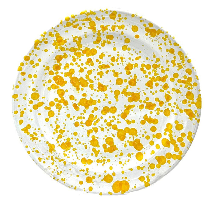 Canary Yellow Speckled Plates