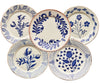 casa nuno blue floral plates