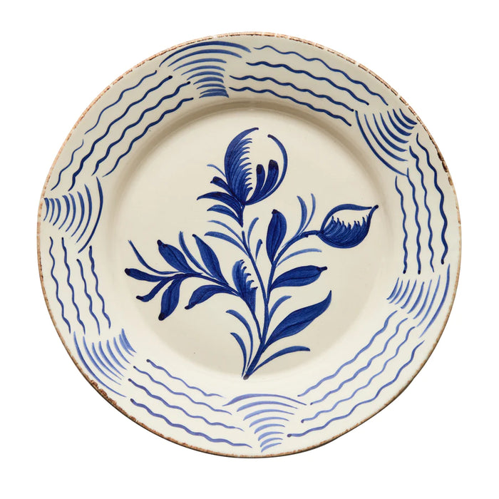 casa nuno blue floral plates