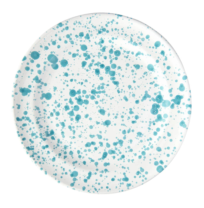 taverna turquoise speckled plate