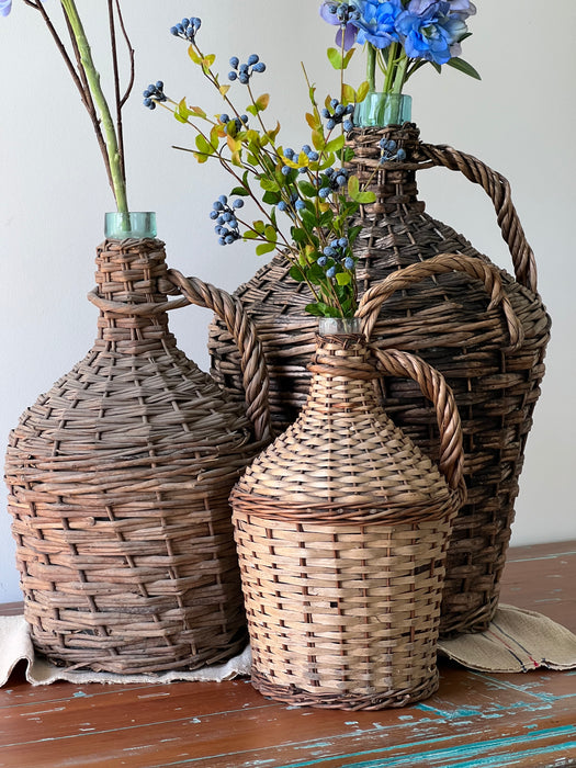 Antique Wicker Demijohn