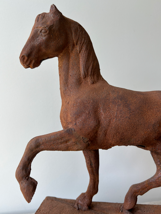 Horse Study Statue Cast Iron Sculpture Art