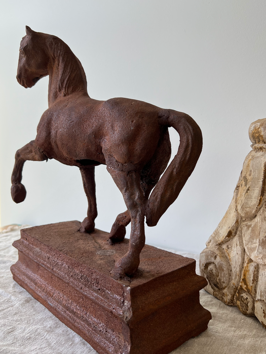 Horse Study Statue Cast Iron Sculpture Art