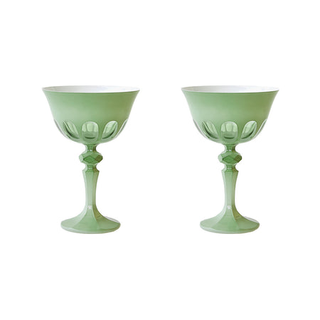 pale sage rialto glassware