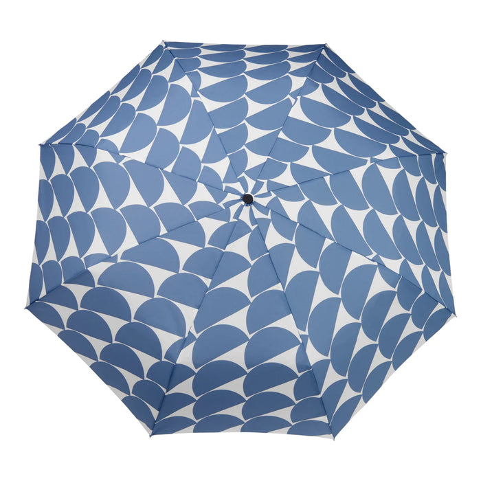 blue and white geometric pattern duckhead umbrella