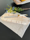 french baguette board with bread knife