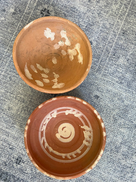 vintage terracotta folkart bowl
